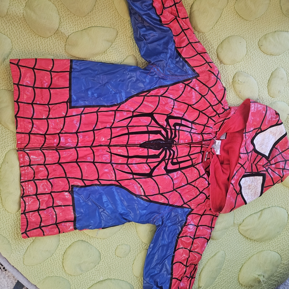 Marvel Red and Blue Spider-Themed Kids Raincoat
